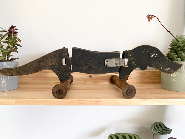 Folk Art Shed Made Toy Dachshund c.1930’s - Source Vintage