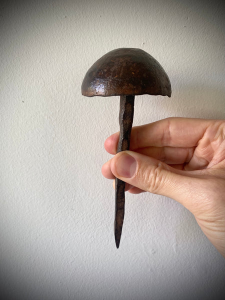 Massive Antique 17th Century Blacksmith Made Iron Door Stud - Source Vintage