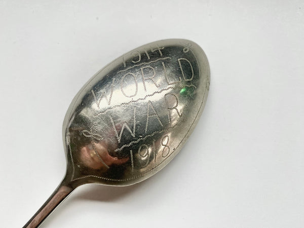 Charming World War 1 Engraved Love Token Spoon Sybil & Bertie - Source Vintage
