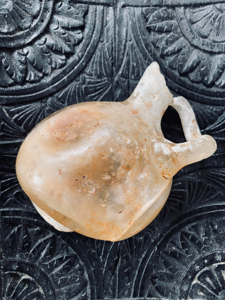 *RESERVED FOR ANDY* Superb Antique Fire Damaged Roman Glass Juglet Sculptural Art