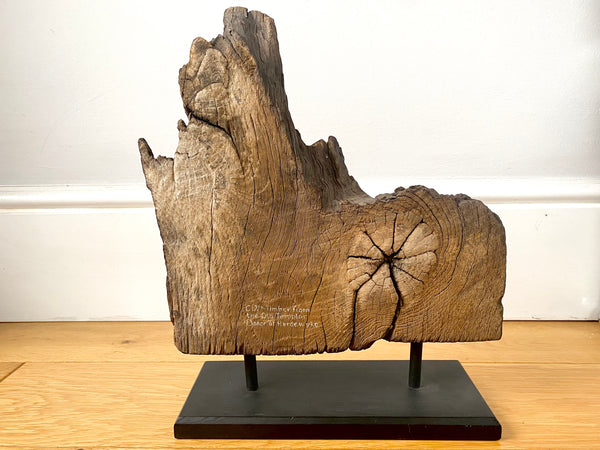 Rare 12th Century Timber Fragment From The Old Templar Manor Herdewyke - Source Vintage