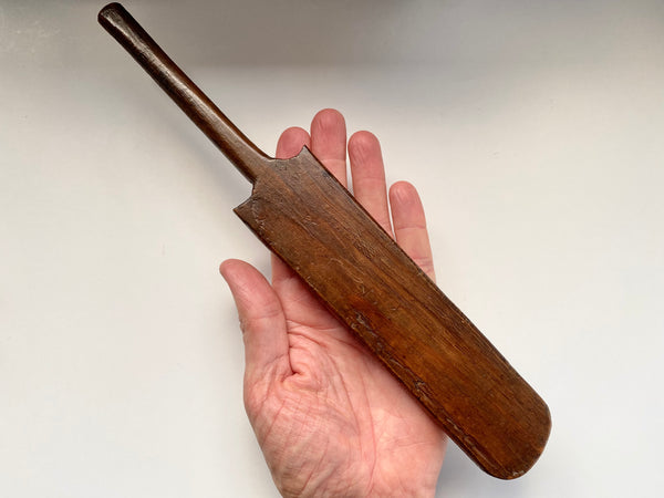 Antique 19th Century Miniature Treen Childs Indoor Cricket Bat - Source Vintage
