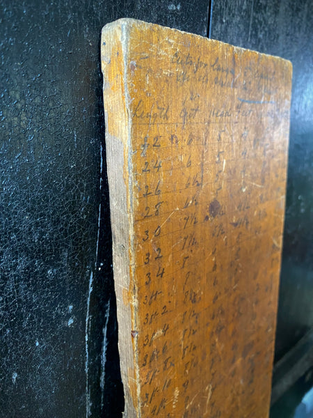 Rare Antique 19th Century Coffin Maker’s Sizing And Design Reference Template Board