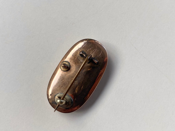 Unusual 19th Century Brooch Containing Period Miniature Paper Handwritten Notes - Source Vintage