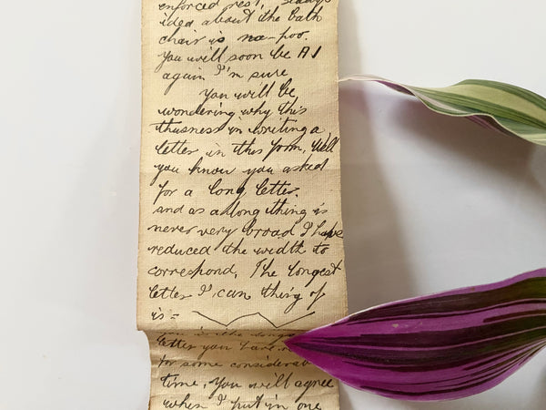 A Humorous Meter Long Letter Dated 1919 & Rolled Around Two Sticks - Source Vintage