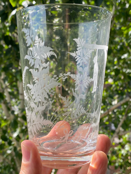 Antique Victorian Macabre ‘His Last Drop’ Hanging Glass Tumbler - Source Vintage
