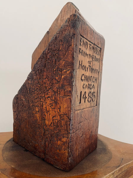 *RESERVED FOR ISABEL - DEPOSIT* Rare Antique 15th Century End Timber From The Roof Of Holy Trinity Church c.1485