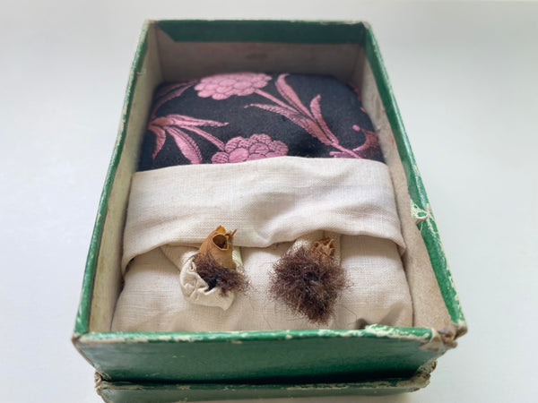 *RESERVED* Antique Creepy Folk Art Gift & Letter  Of Provenance Dated 1905 - Source Vintage