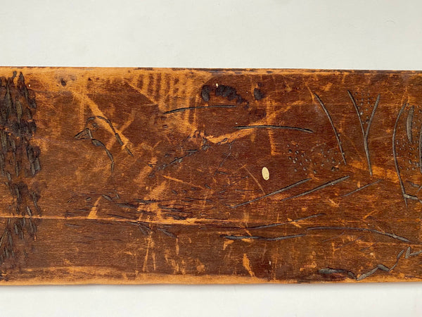 Unusual Folk Art Doodle Board Fragment Unknown Origin With Name ‘Herbet Herbert’ - Source Vintage