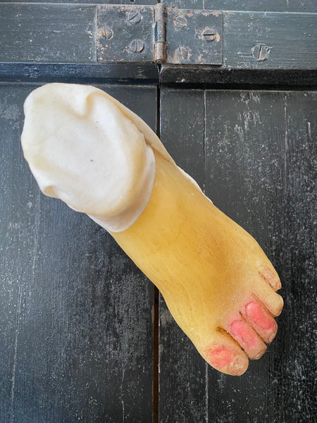 **RESERVED** Rare Antique Wax Medical Moulage Foot Study With Frostbitten Toes c.1900