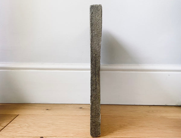 Heavy Reclaimed Antique Stone Slab Engraved In Latin ‘Tempus Fugit’ - Source Vintage