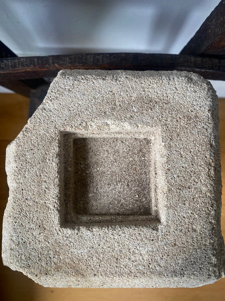 Antique 15th Century York Stone Capital On Stand