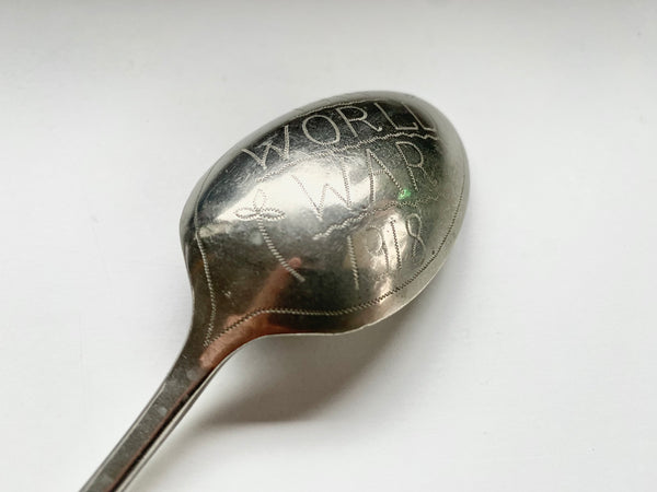 Charming World War 1 Engraved Love Token Spoon Sybil & Bertie - Source Vintage