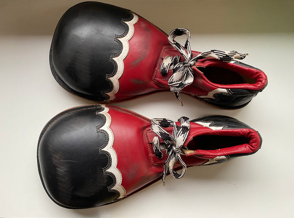Pair Of Vintage Leather Retired Clown Shoes c.1970’s
