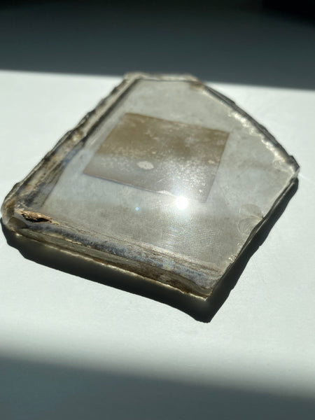 Rare Antique 19th Century Glass Memento From One Of The Most Devastating Non-Nuclear Explosions In British History With Period Handwritten Label