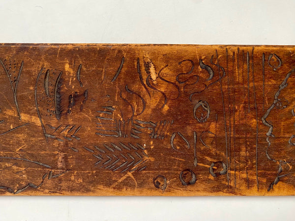 Unusual Folk Art Doodle Board Fragment Unknown Origin With Name ‘Herbet Herbert’ - Source Vintage