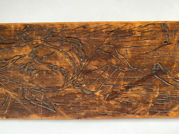 Unusual Folk Art Doodle Board Fragment Unknown Origin With Name ‘Herbet Herbert’ - Source Vintage