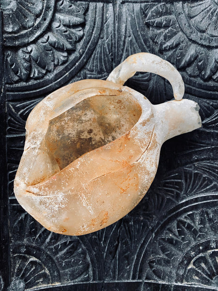 *RESERVED FOR ANDY* Superb Antique Fire Damaged Roman Glass Juglet Sculptural Art
