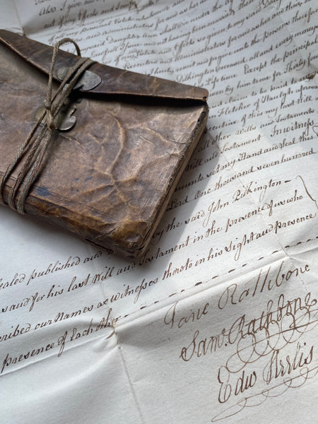 Very Interesting Antique Early 18th Century Ledger With A Dark Past - Source Vintage