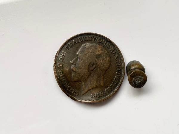 Curious World War 1 Penny Shot By A Bullet