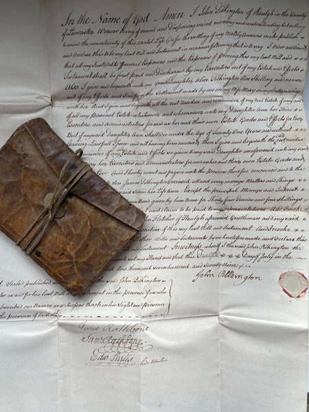 Very Interesting Antique Early 18th Century Ledger With A Dark Past - Source Vintage