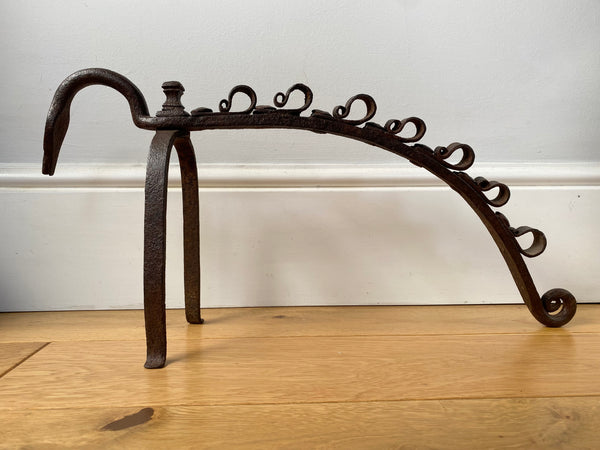 Rare Antique 18th Century Hand Forged Fire Dragon Possibly Catalonian - Source Vintage