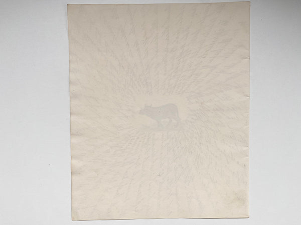 Antique 19th Century Folk Art Circular Hand Drawn Zoological Study - Source Vintage