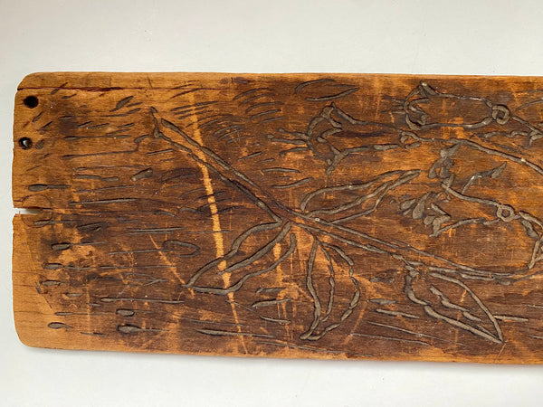 Unusual Folk Art Doodle Board Fragment Unknown Origin With Name ‘Herbet Herbert’ - Source Vintage