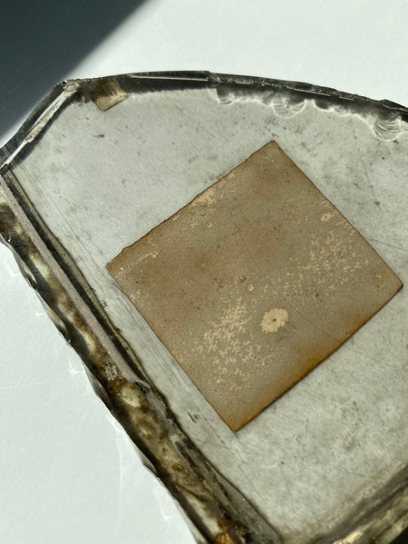 Rare Antique 19th Century Glass Memento From One Of The Most Devastating Non-Nuclear Explosions In British History With Period Handwritten Label