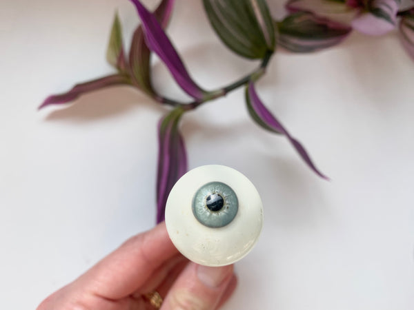 Rare Antique Mid 19th Century Uncut Handblown Glass Eye - Source Vintage