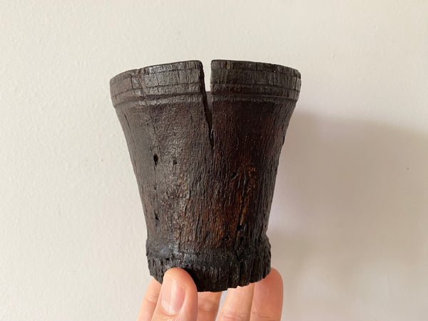 *RESERVED* Astonishing Ancient Treen Possibly Lámhóg Beaker - Source Vintage