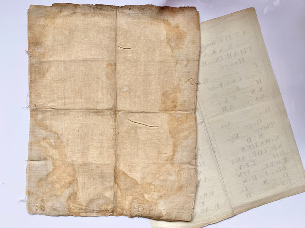A Curious Manuscript Circa Early 18th Century Gravestone Epitaph Puzzle - Source Vintage