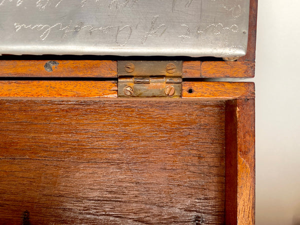 Antique Folk Art Box Made From Crashed Aircraft In 1919 With Provenance - Source Vintage