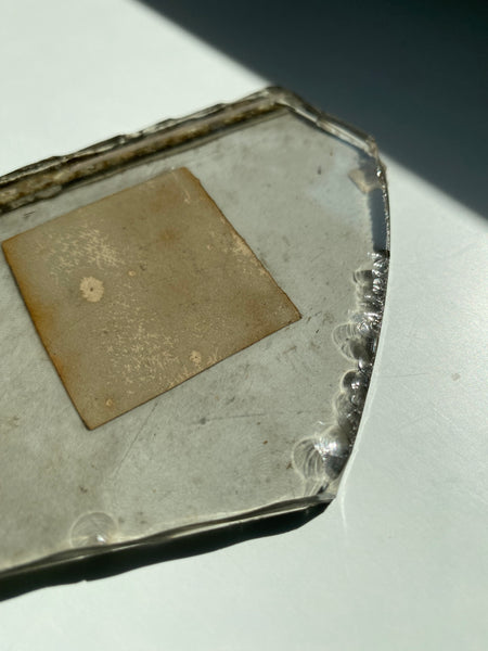 Rare Antique 19th Century Glass Memento From One Of The Most Devastating Non-Nuclear Explosions In British History With Period Handwritten Label
