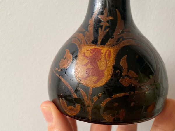 Rare Antique Folk Art Handpainted Dutch Gin Bottle Depicting A Ruler Of The Netherlands c.1820 - Source Vintage