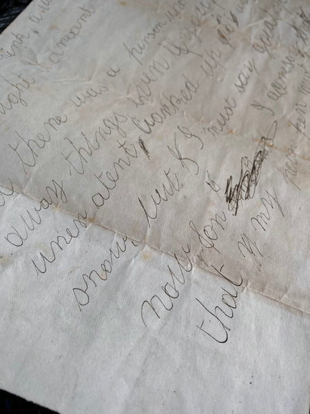 Antique 19th Century Handwritten Psychography Written In A Trance Like State c.1880 Occult Paranormal Spiritualism