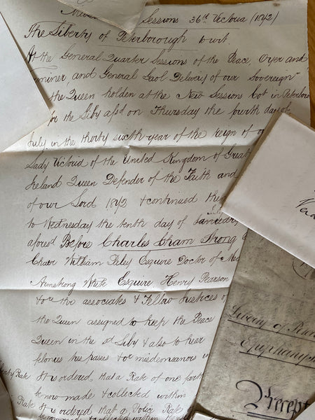 Curious Antique Victorian Collection Of Police Archives Inc. Police, Witness & Judicial Statements