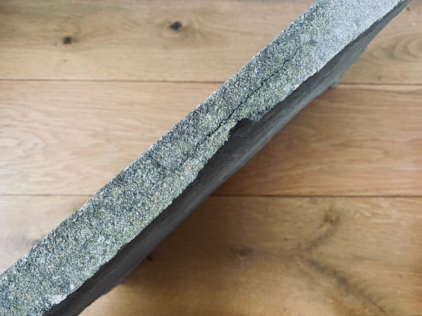 Heavy Reclaimed Antique Stone Slab Engraved In Latin ‘Tempus Fugit’ - Source Vintage
