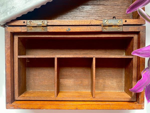 Antique Folk Art Box Made From Crashed Aircraft In 1919 With Provenance - Source Vintage