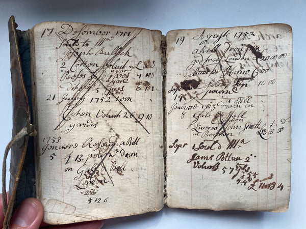 Very Interesting Antique Early 18th Century Ledger With A Dark Past - Source Vintage