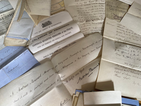 Curious Antique Victorian Collection Of Police Archives Inc. Police, Witness & Judicial Statements