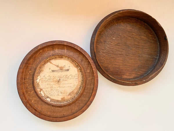 Rare Antique 19th Century Table Snuff Box Made From The Stern Of The Victoria & Albert Paddle Steamer - Source Vintage