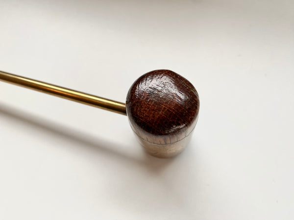 Antique Victorian Treen & Brass Medical Doctors Reflex Hammer c.1880 - Source Vintage