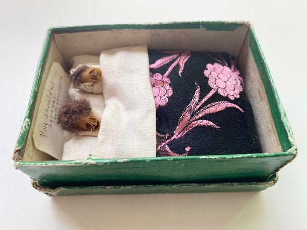 *RESERVED* Antique Creepy Folk Art Gift & Letter  Of Provenance Dated 1905 - Source Vintage
