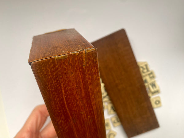 Antique Victorian Double Sided  Spelling Set c.1850s - Source Vintage