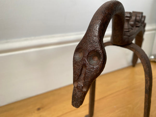 Rare Antique 18th Century Hand Forged Fire Dragon Possibly Catalonian - Source Vintage