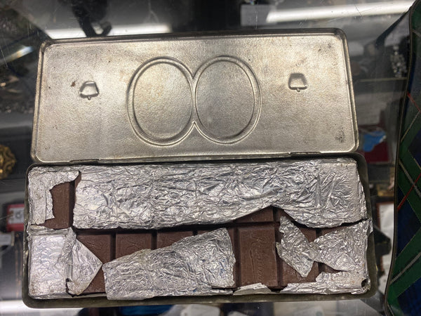 Rare Untouched Rowntree’s Silver Jubilee Chocolate Bar In Original Tin From 1935 - Source Vintage