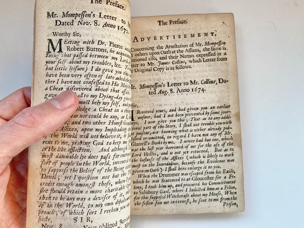 Antique Witchcraft Book Containing Plain Evidence Of Witches & Apparitions 1681 - Source Vintage