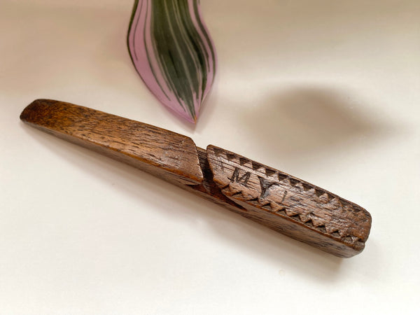 Rare Antique Early 19th Century Child’s Miniature Treen Knitting Sheath Initialled - Source Vintage