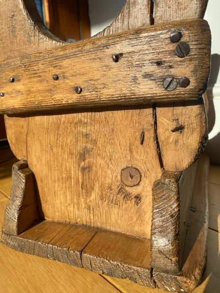 Antique 19th Century Make-Do Pine Vernacular Stool